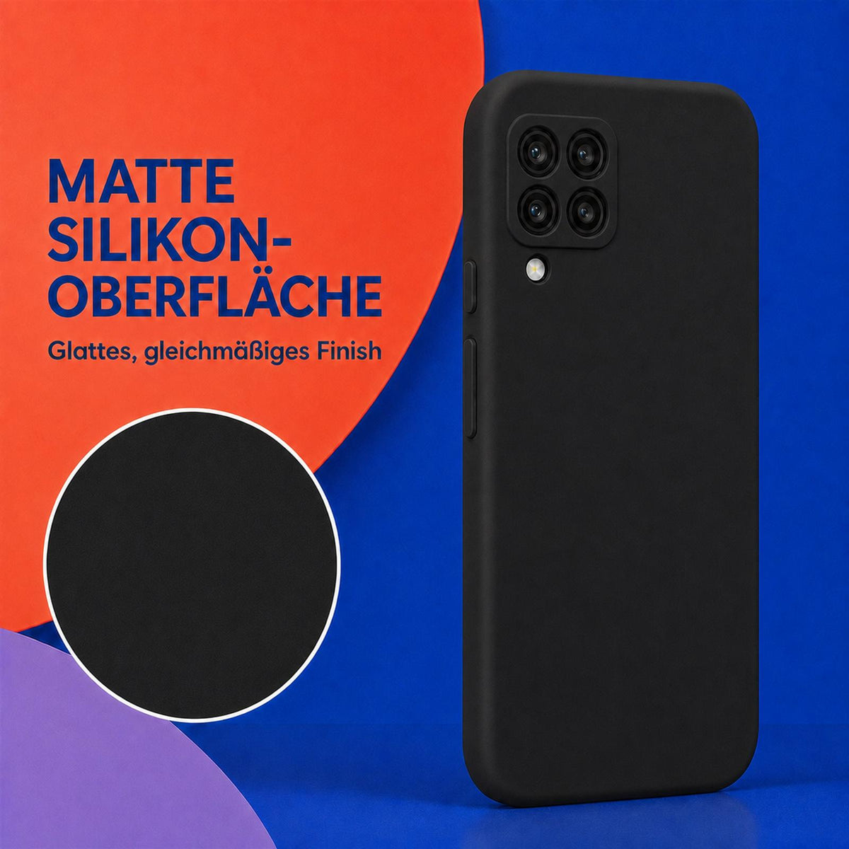Samsung Galaxy A22 4G - Silikon Hülle Soft-Touch Schwarz
