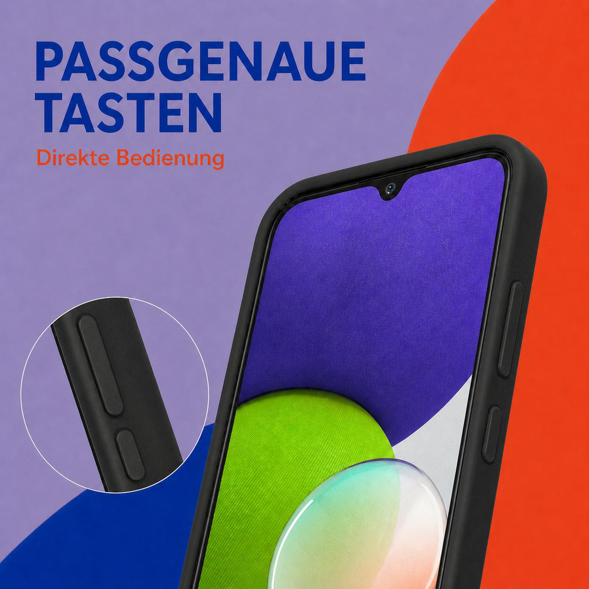 Samsung Galaxy A22 4G - Silikon Hülle Soft-Touch Schwarz