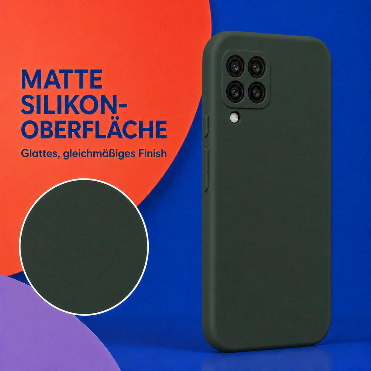 Samsung Galaxy A22 4G - Silikon Hülle Soft-Touch Tannengrün