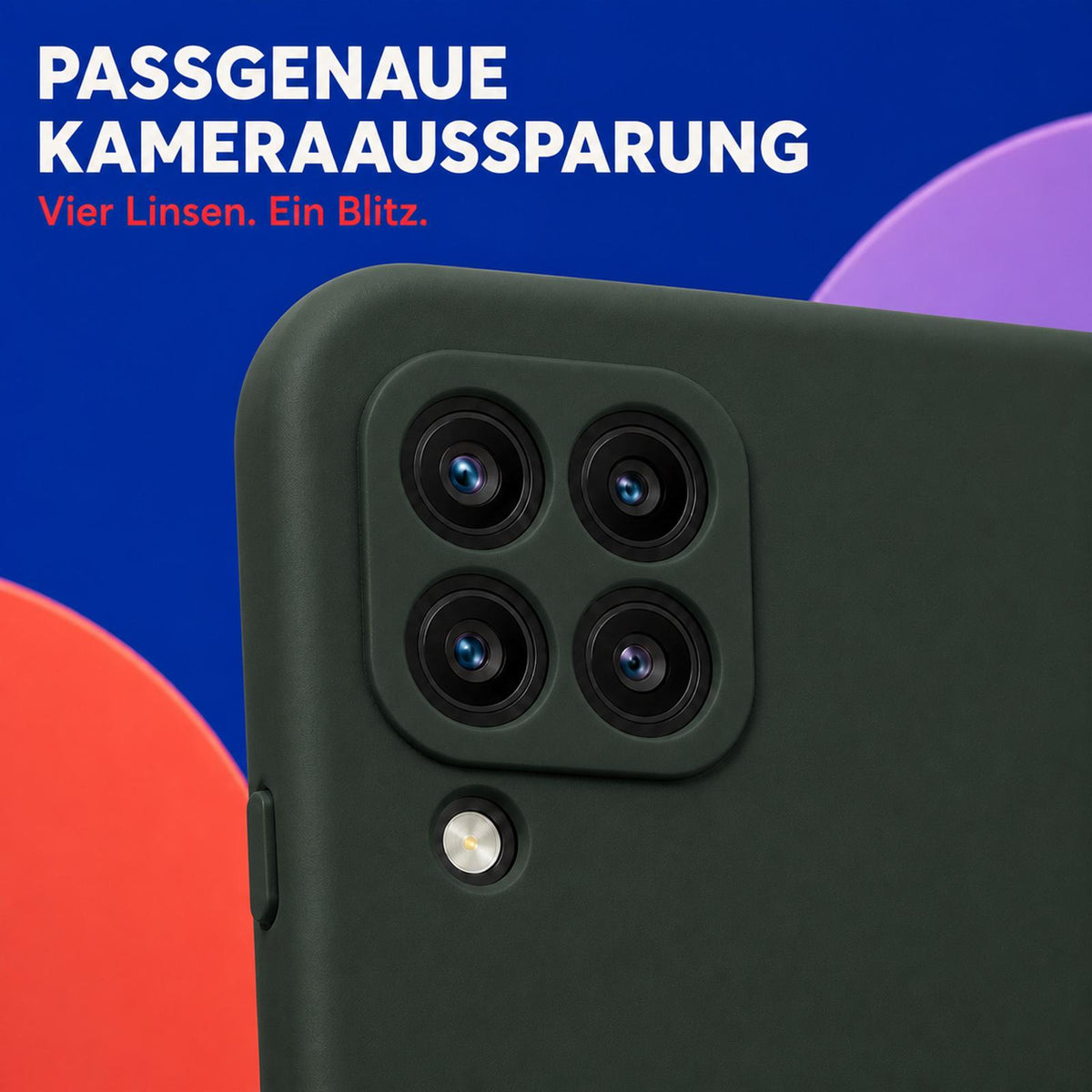Samsung Galaxy A22 4G - Silikon Hülle Soft-Touch Tannengrün