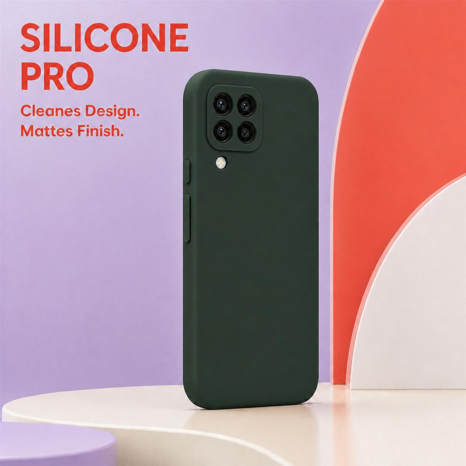 Samsung Galaxy A22 4G - Silikon Hülle Soft-Touch Tannengrün