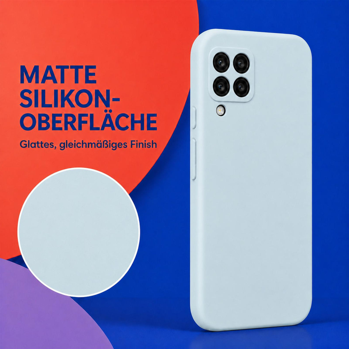 Samsung Galaxy A22 4G - Silikon Hülle Soft-Touch Wolkenblau