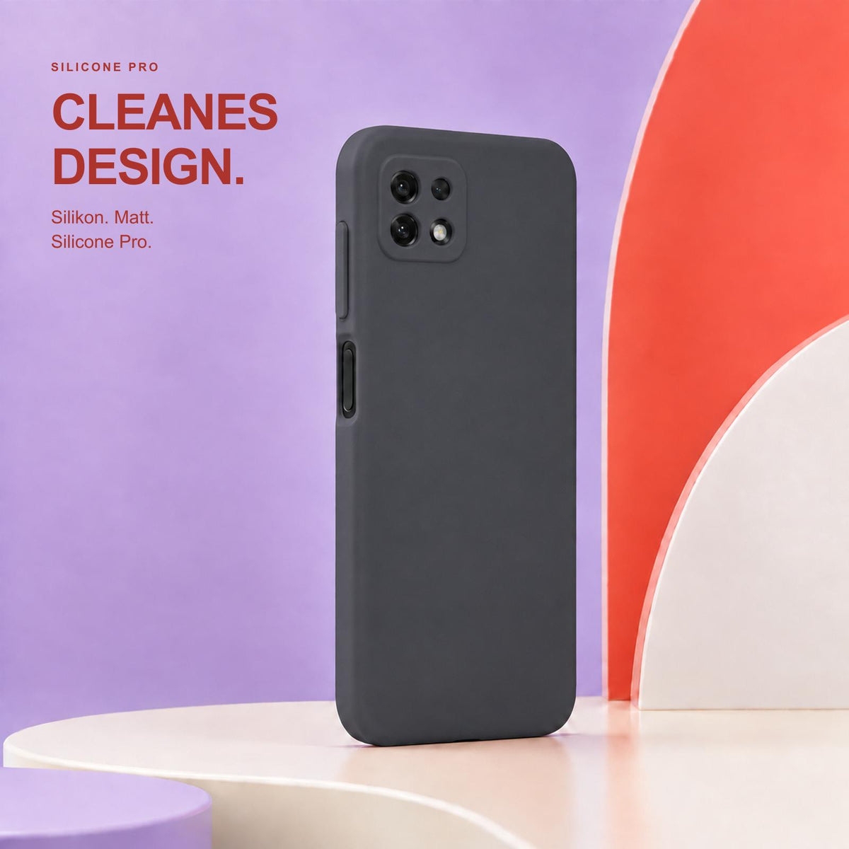 Samsung Galaxy A22 5G - Silikon Hülle Soft-Touch Anthrazit