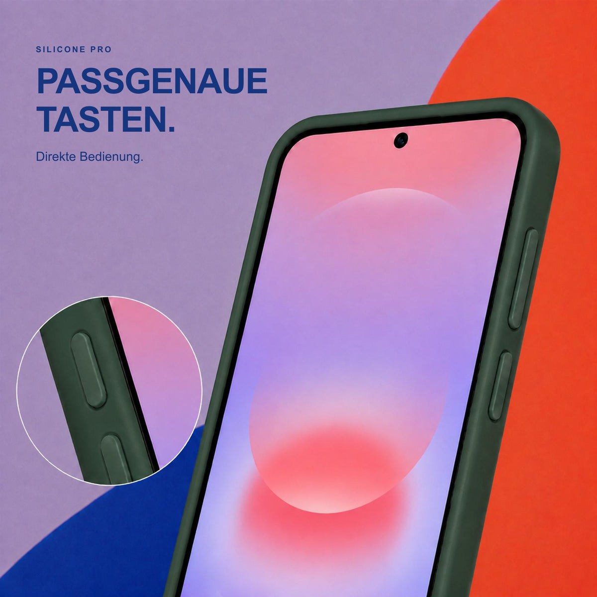 Samsung Galaxy A37 5G - Silikon Hülle Soft-Touch Tannengrün