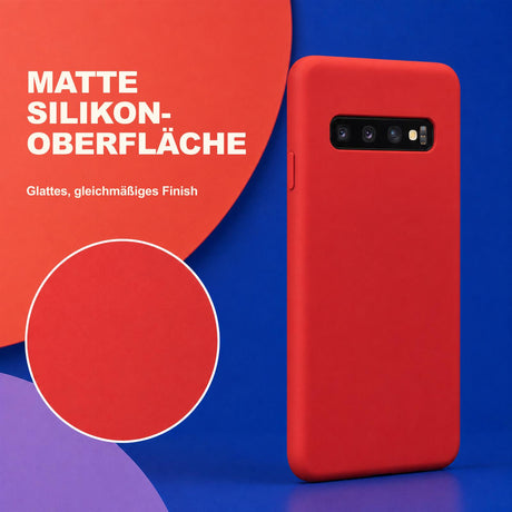 Samsung Galaxy S10 - Silikon Hülle Soft-Touch Rot