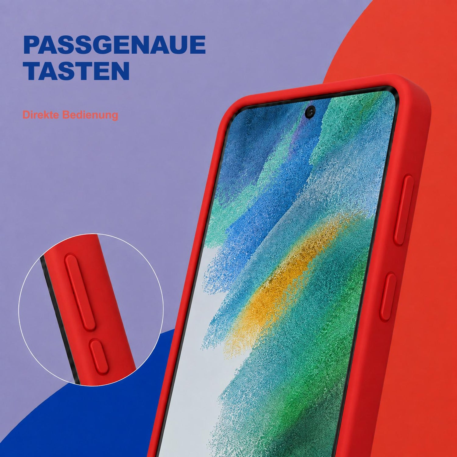 Samsung Galaxy S21 FE - Silikon Hülle Soft-Touch Rot
