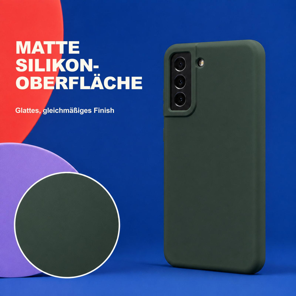 Samsung Galaxy S22+ - Silikon Hülle Soft-Touch Tannengrün