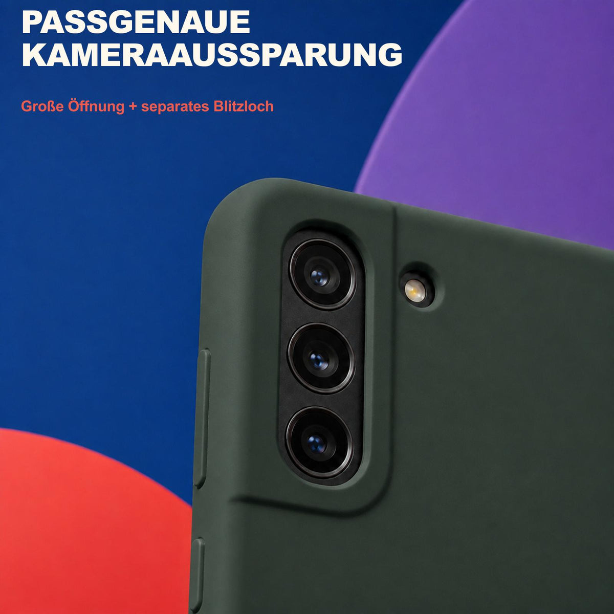 Samsung Galaxy S22+ - Silikon Hülle Soft-Touch Tannengrün