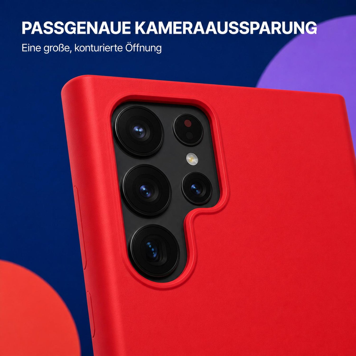 Samsung Galaxy S22 Ultra - Silikon Hülle Soft-Touch Rot