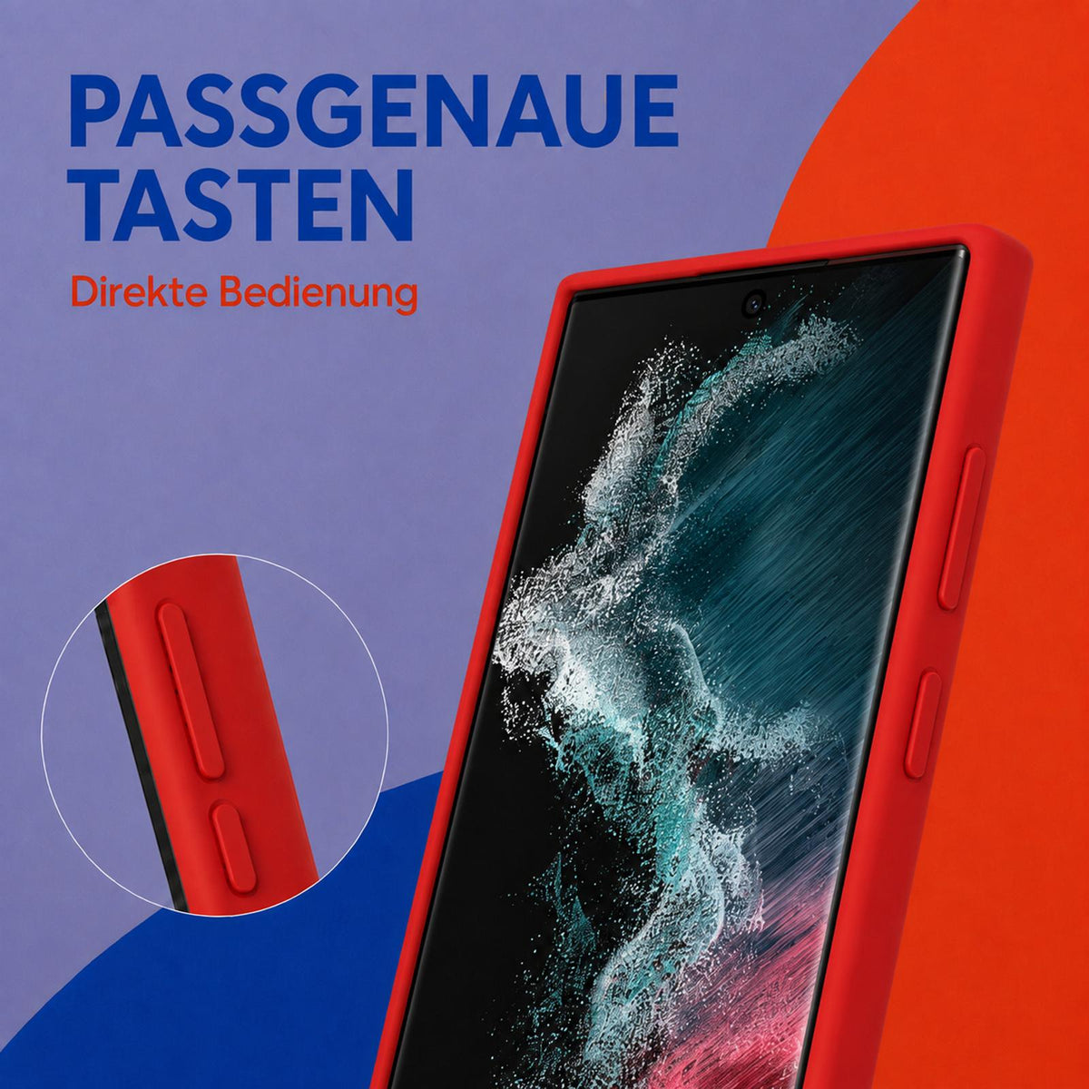 Samsung Galaxy S22 Ultra - Silikon Hülle Soft-Touch Rot