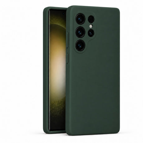 Samsung Galaxy S23 Ultra - Silikon Hülle Soft-Touch Tannengrün