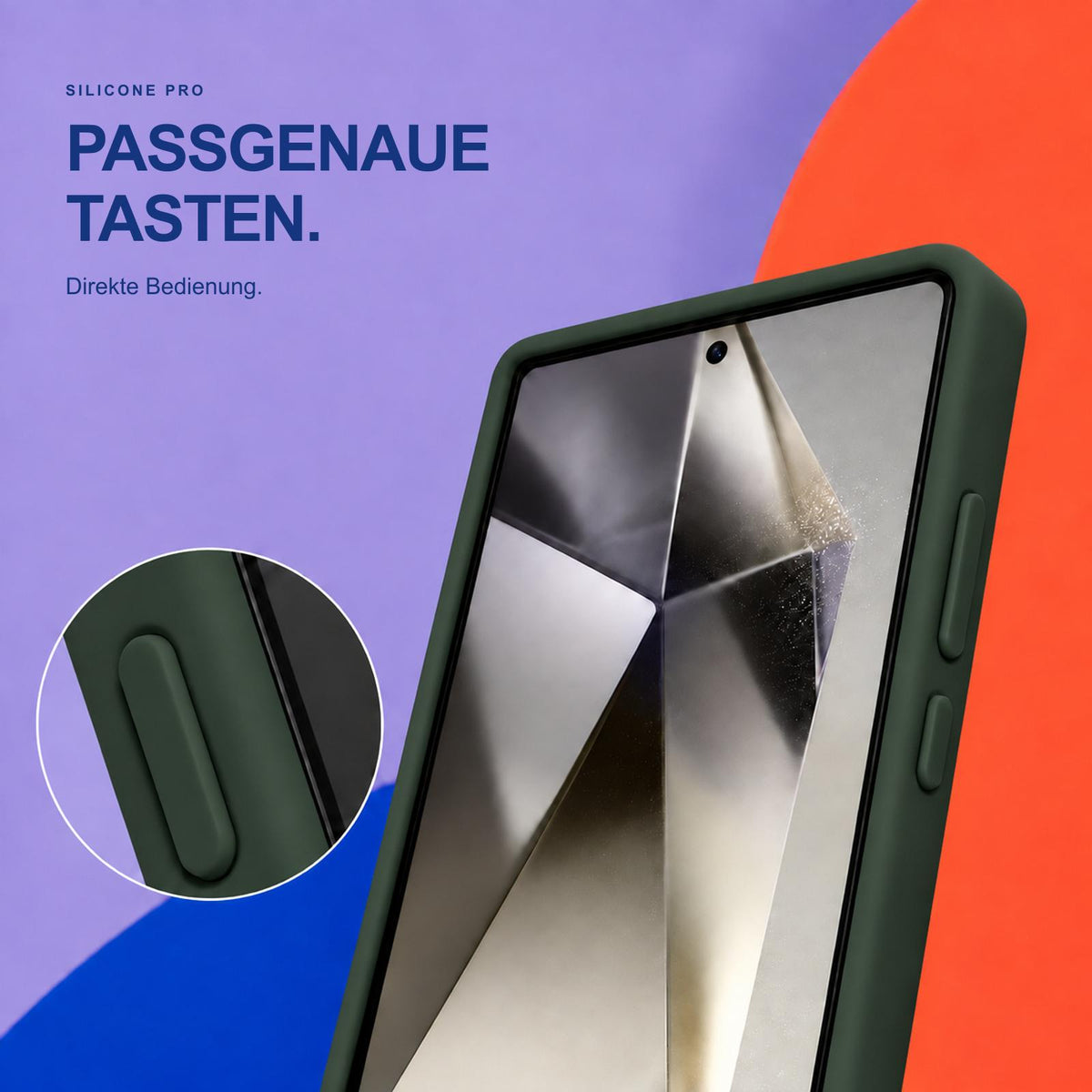 Samsung Galaxy S24 Ultra - Silikon Hülle Soft-Touch Tannengrün