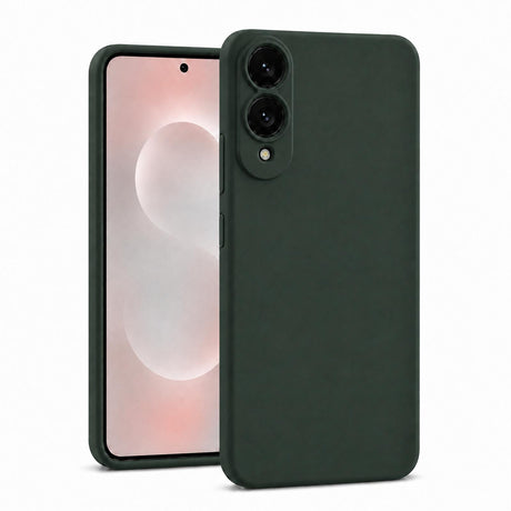 Samsung Galaxy S25 Edge - Silikon Hülle Soft-Touch Tannengrün