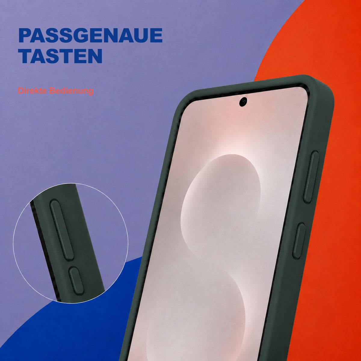 Samsung Galaxy S25 Edge - Silikon Hülle Soft-Touch Tannengrün