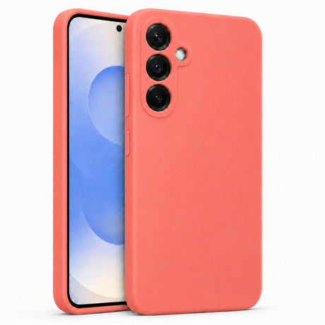 Samsung Galaxy S25 - Silikon Hülle Soft-Touch Korallenrot