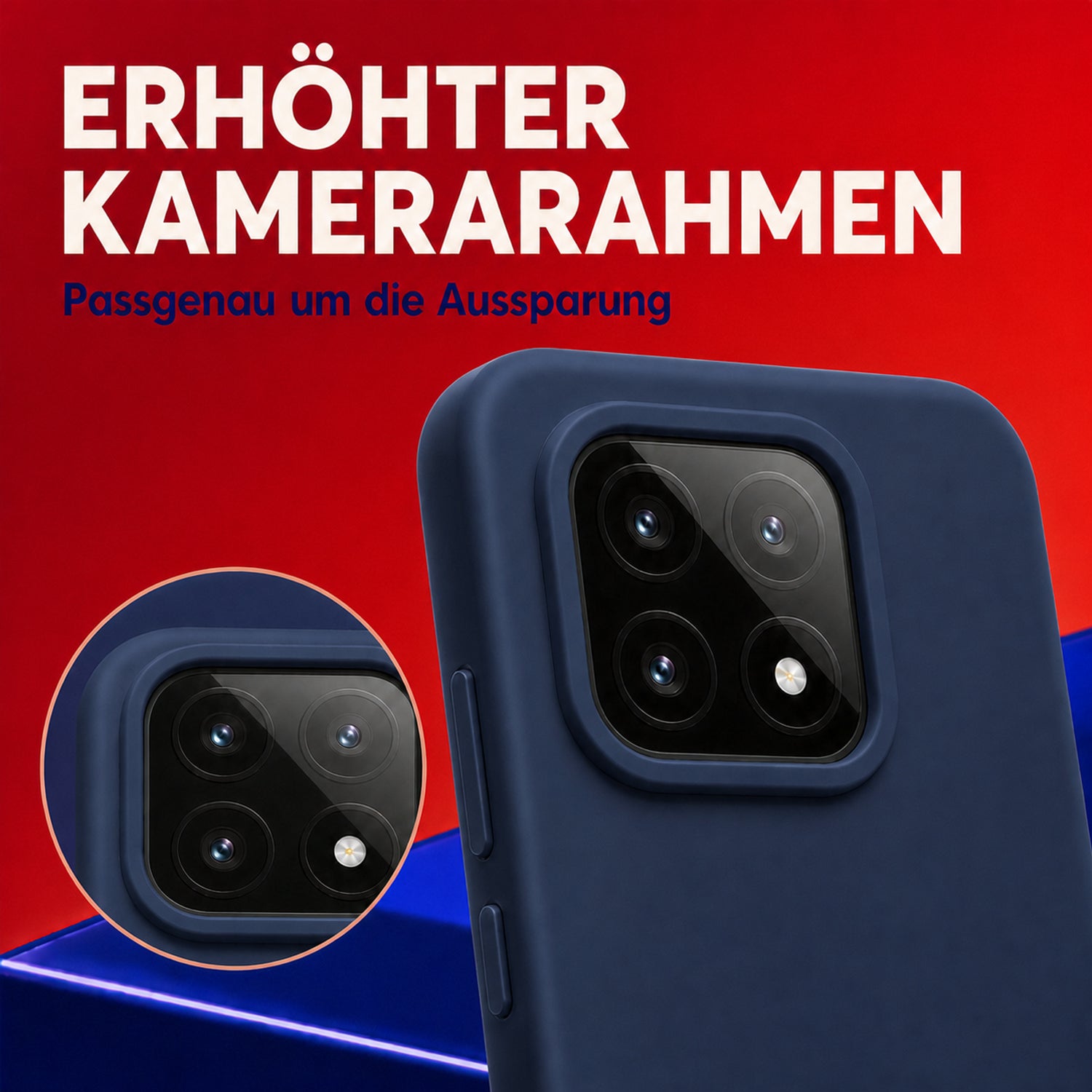 Xiaomi 14 Silicone Pro Silikon Hülle Marineblau – Detailansicht 2