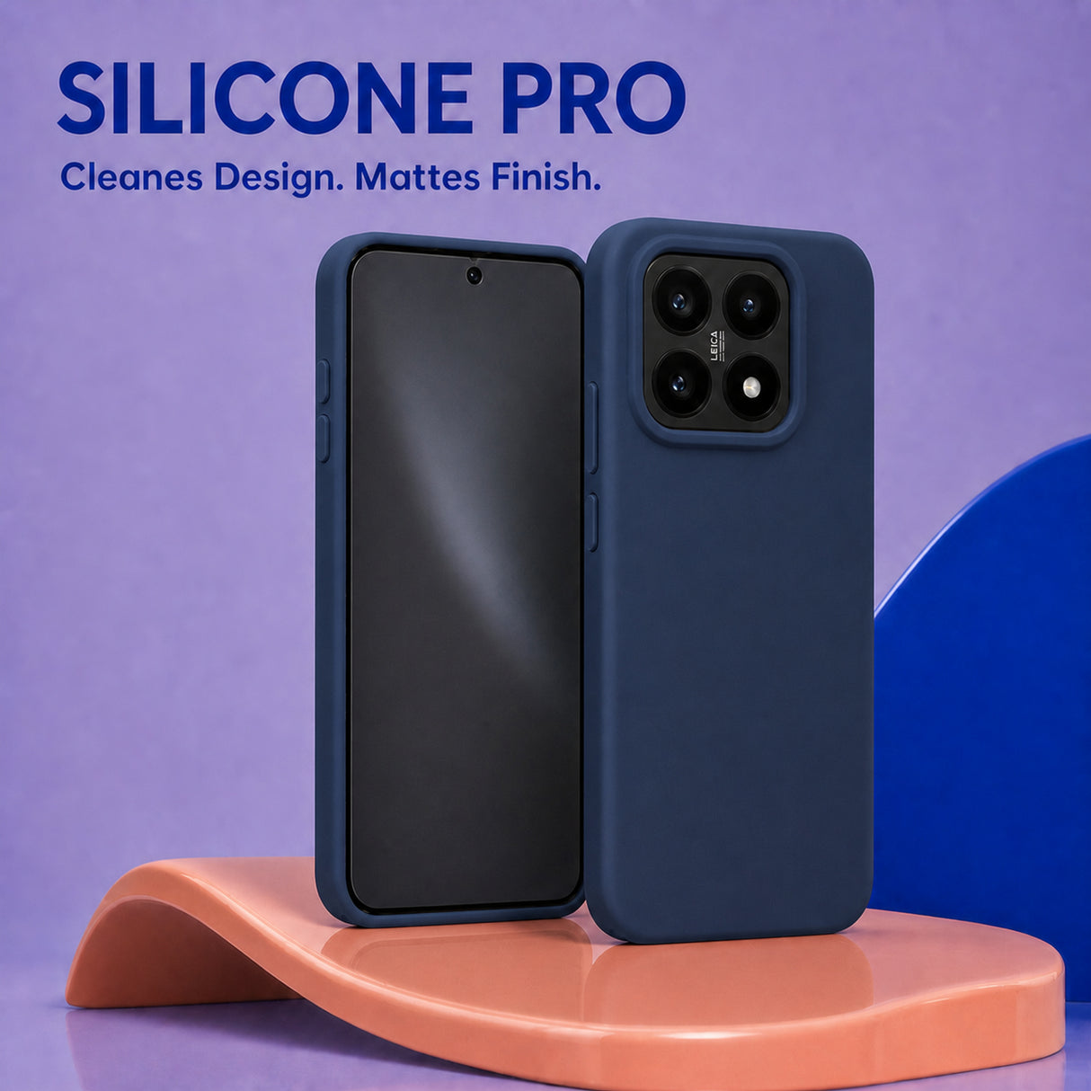 Xiaomi 14 Silicone Pro Silikon Hülle Marineblau – Detailansicht 5