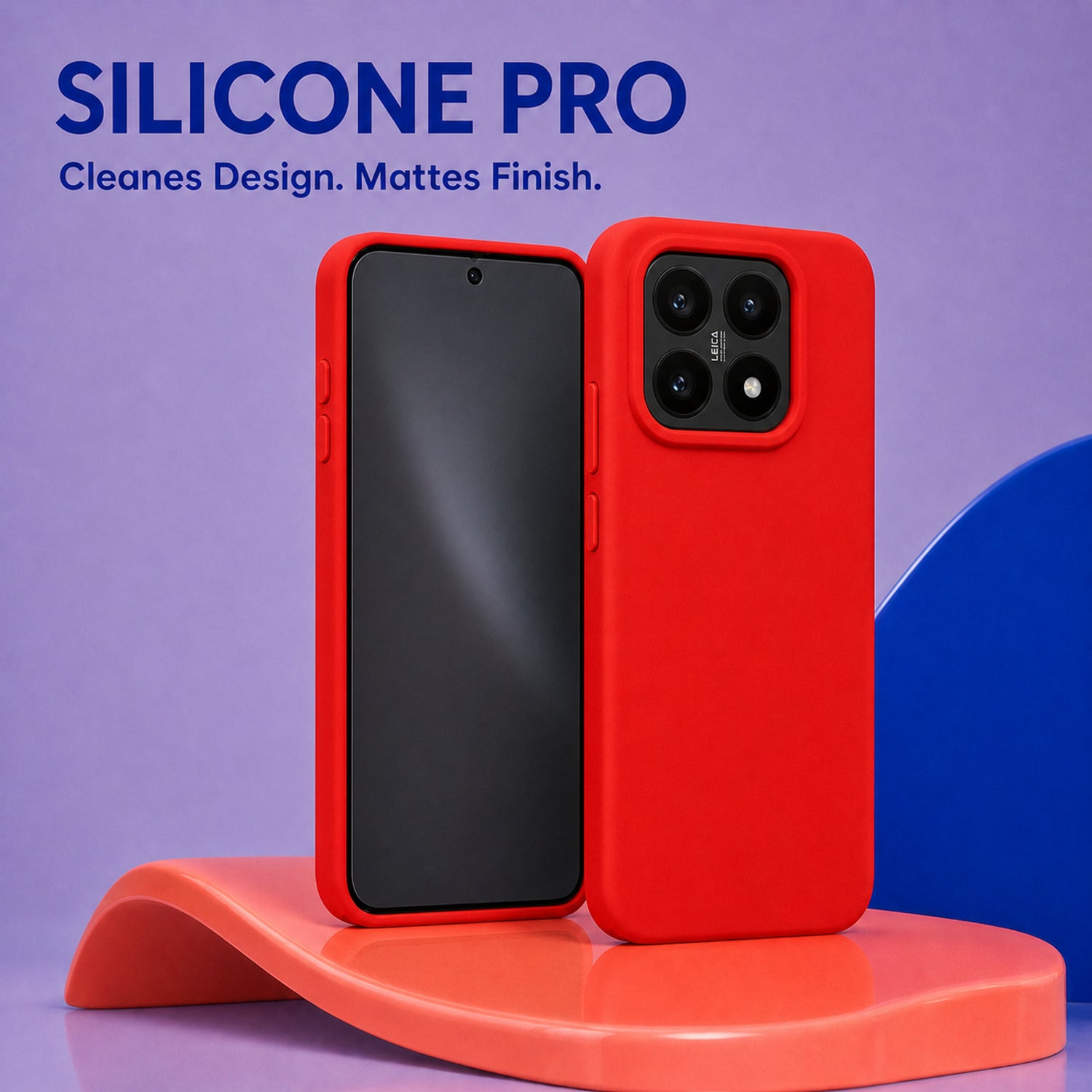 Xiaomi 14 Silicone Pro Silikon Hülle Rot – Detailansicht 5