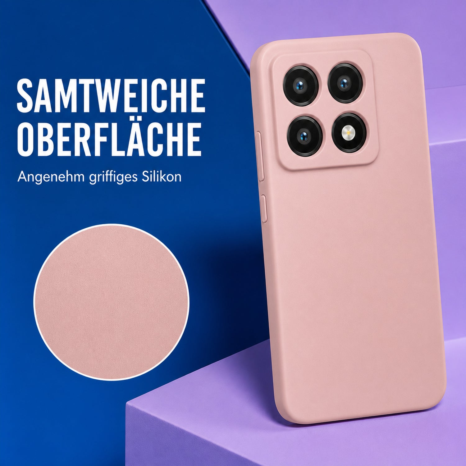 Xiaomi 14T Silicone Pro Silikon Hülle Altrosa – Detailansicht 1