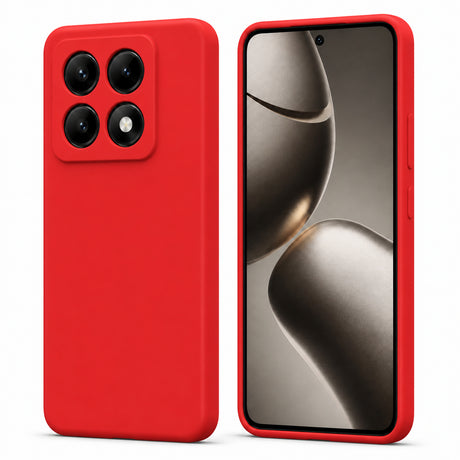 Xiaomi 14T Pro Silicone Pro Silikon Hülle in Rot – Produktansicht