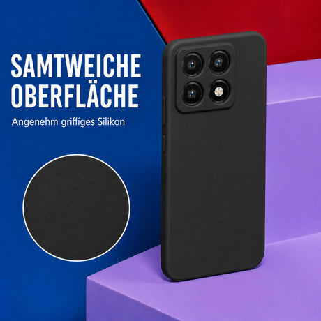 Xiaomi 14T Pro Silicone Pro Silikon Hülle Schwarz – Detailansicht 1
