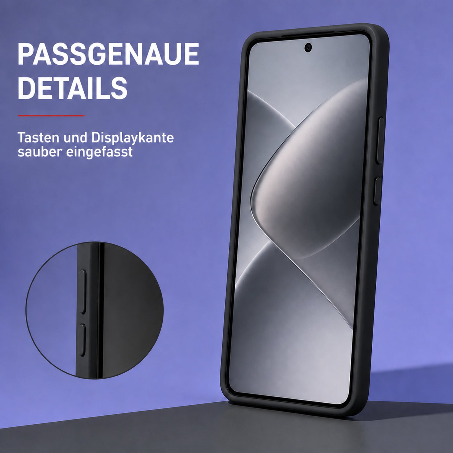 Xiaomi 14T Pro Silicone Pro Silikon Hülle Schwarz – Detailansicht 3