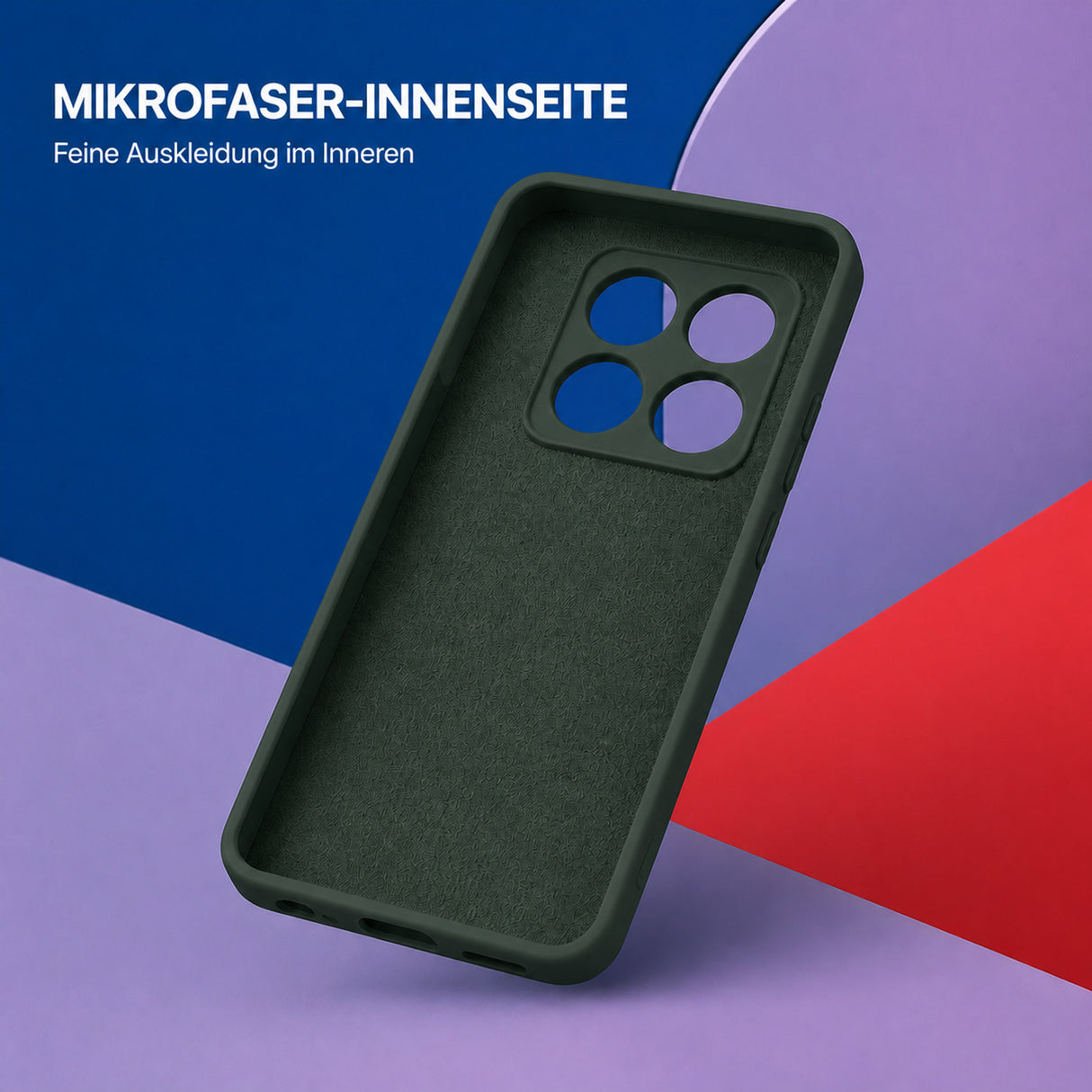 Xiaomi 14T Pro Silicone Pro Silikon Hülle Tannengrün – Detailansicht 4