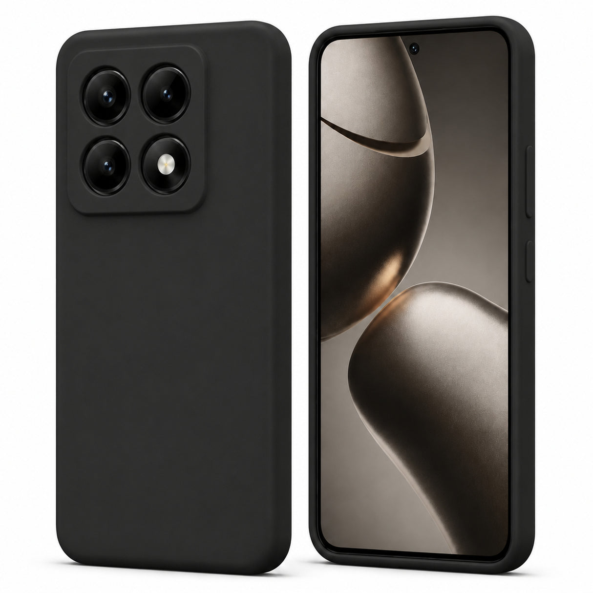 Xiaomi 14T Silicone Pro Silikon Hülle in Schwarz – Produktansicht
