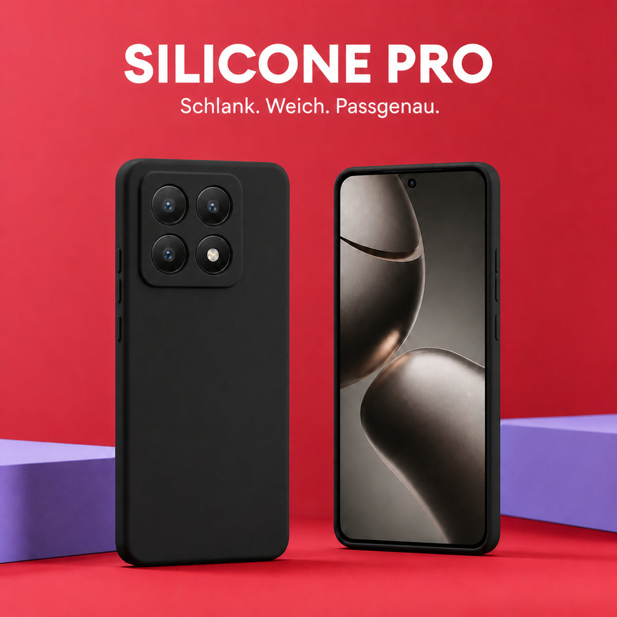 Xiaomi 14T Silicone Pro Silikon Hülle Schwarz – Detailansicht 5