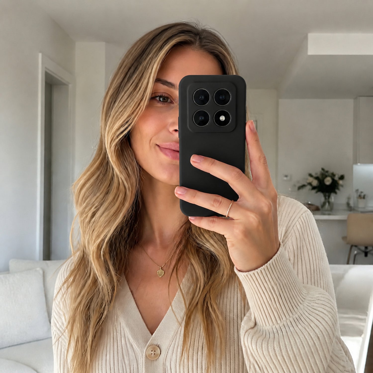 Xiaomi 14T Silicone Pro Silikon Hülle Schwarz – Detailansicht 6