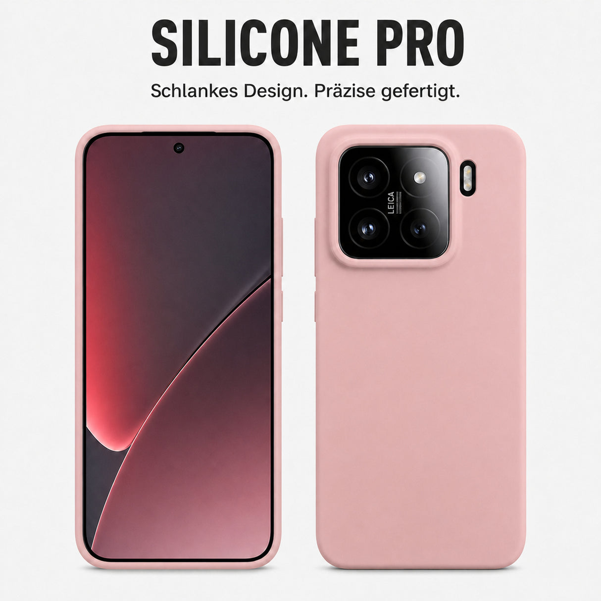 Xiaomi 15 Silicone Pro Silikon Hülle Altrosa – Detailansicht 5