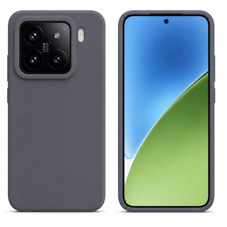 Xiaomi 15 Silicone Pro Silikon Hülle in Anthrazit – Produktansicht