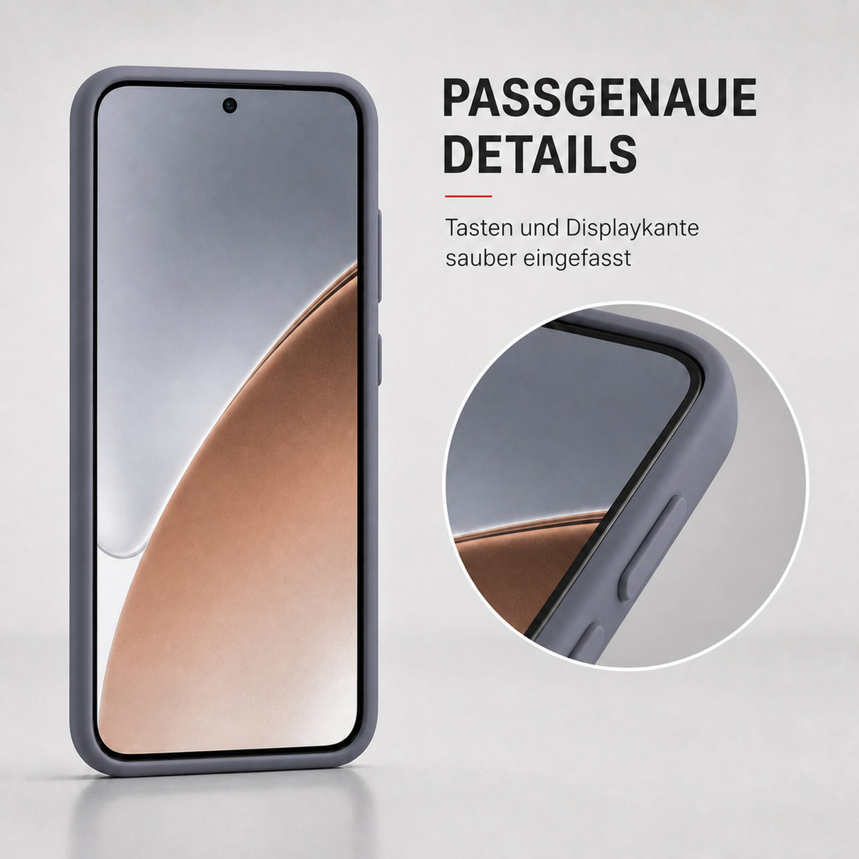 Xiaomi 15 Silicone Pro Silikon Hülle Anthrazit – Detailansicht 3