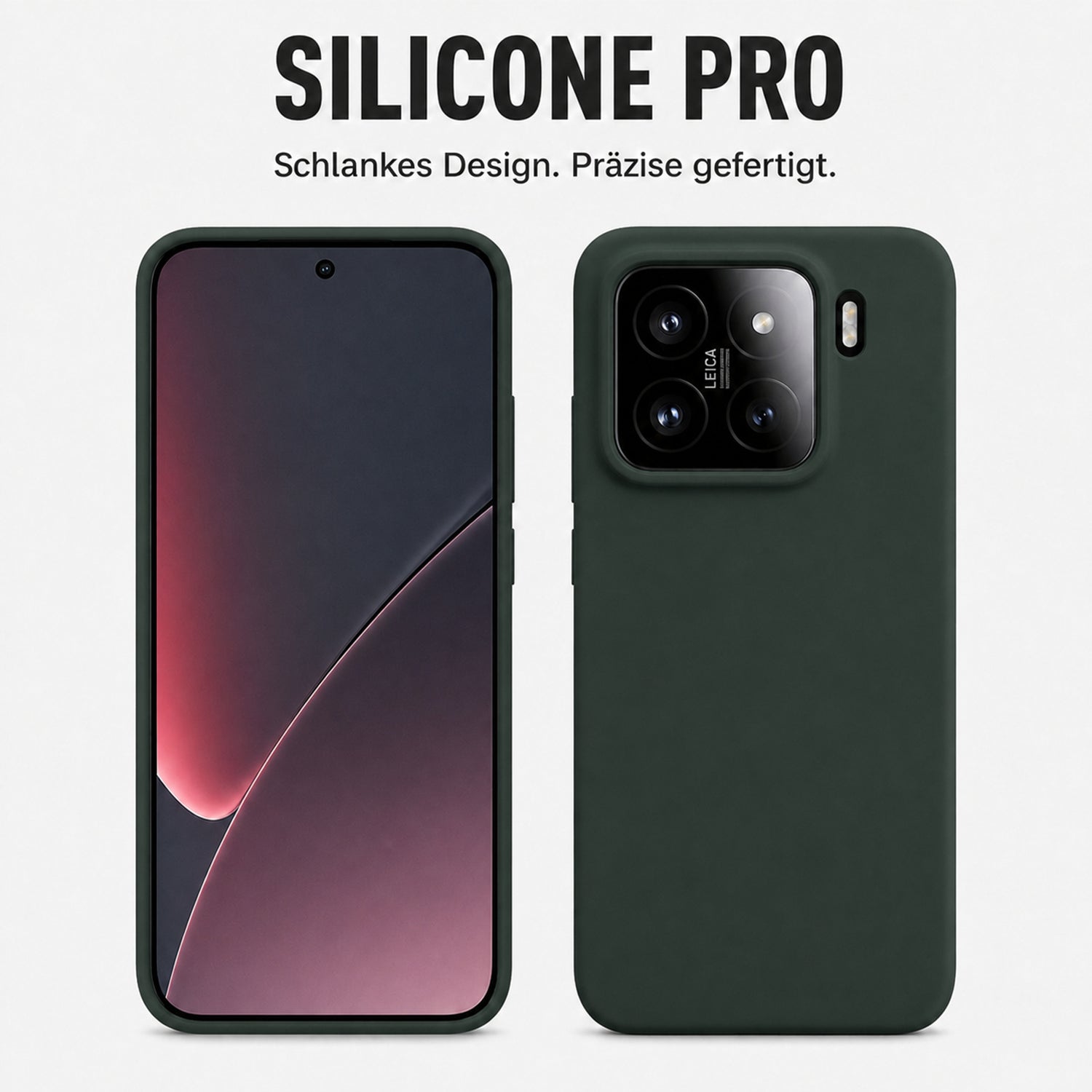 Xiaomi 15 Silicone Pro Silikon Hülle Tannengrün – Detailansicht 5