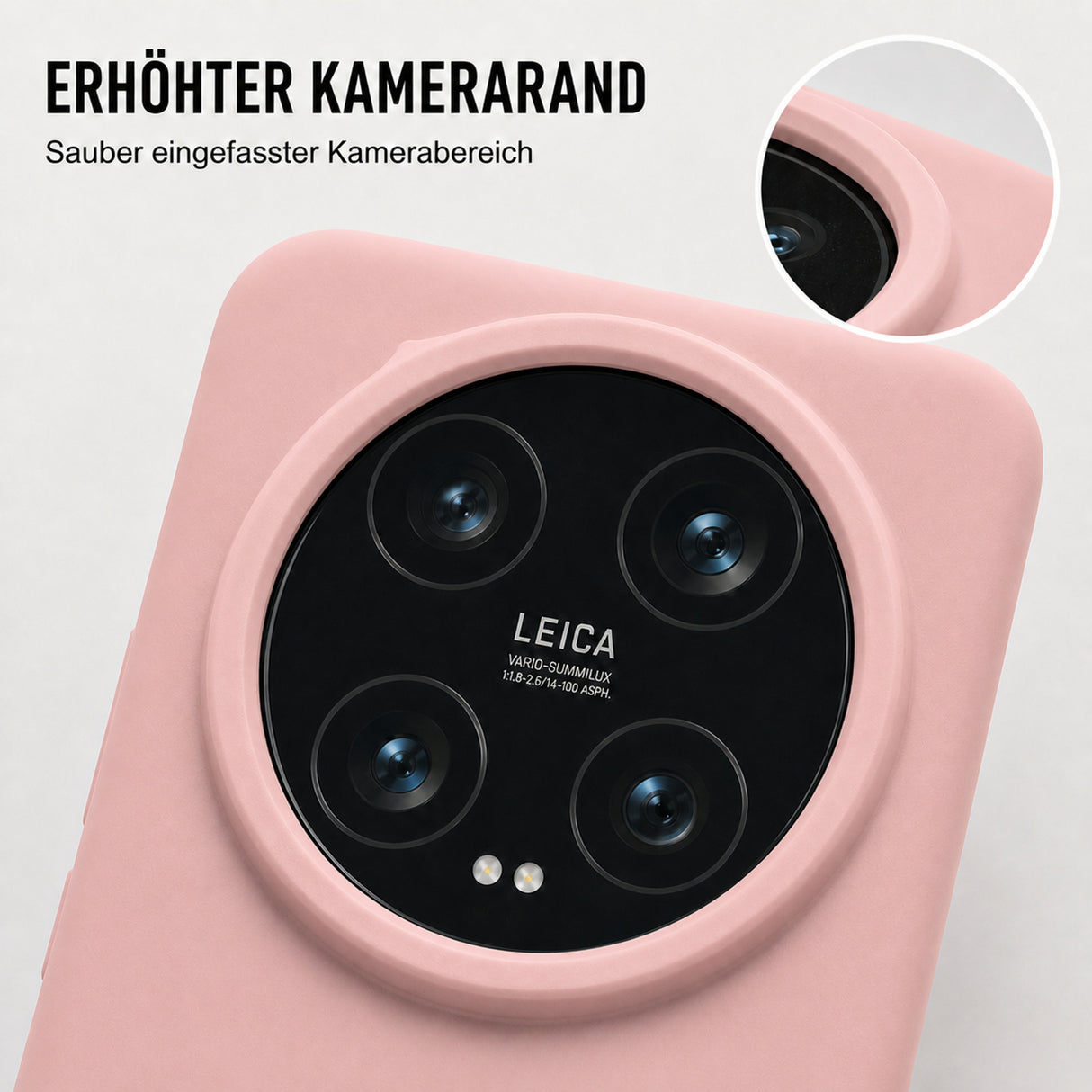 Xiaomi 15 Ultra Silicone Pro Silikon Hülle Altrosa – Detailansicht 2