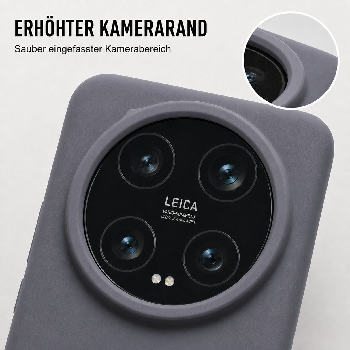 Xiaomi 15 Ultra Silicone Pro Silikon Hülle Anthrazit – Detailansicht 2