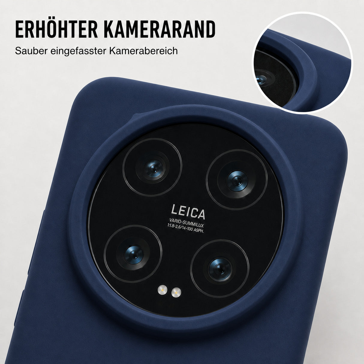 Xiaomi 15 Ultra Silicone Pro Silikon Hülle Marineblau – Detailansicht 2