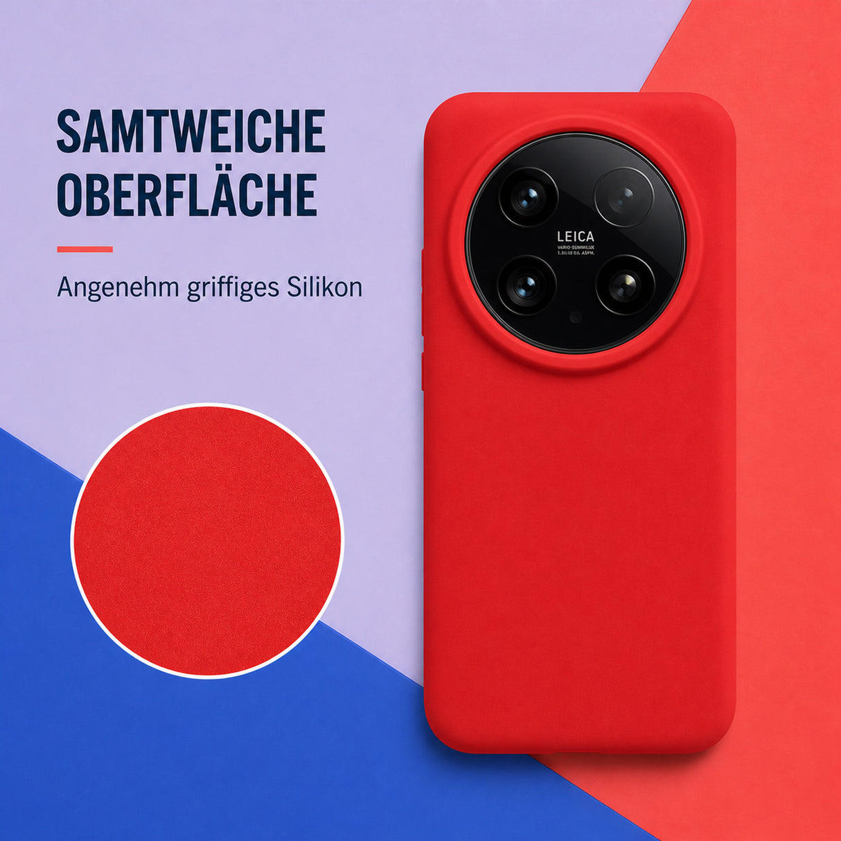 Xiaomi 15 Ultra Silicone Pro Silikon Hülle Rot – Detailansicht 1