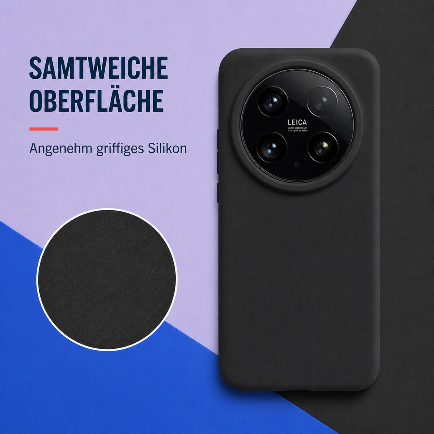 Xiaomi 15 Ultra Silicone Pro Silikon Hülle Schwarz – Detailansicht 1