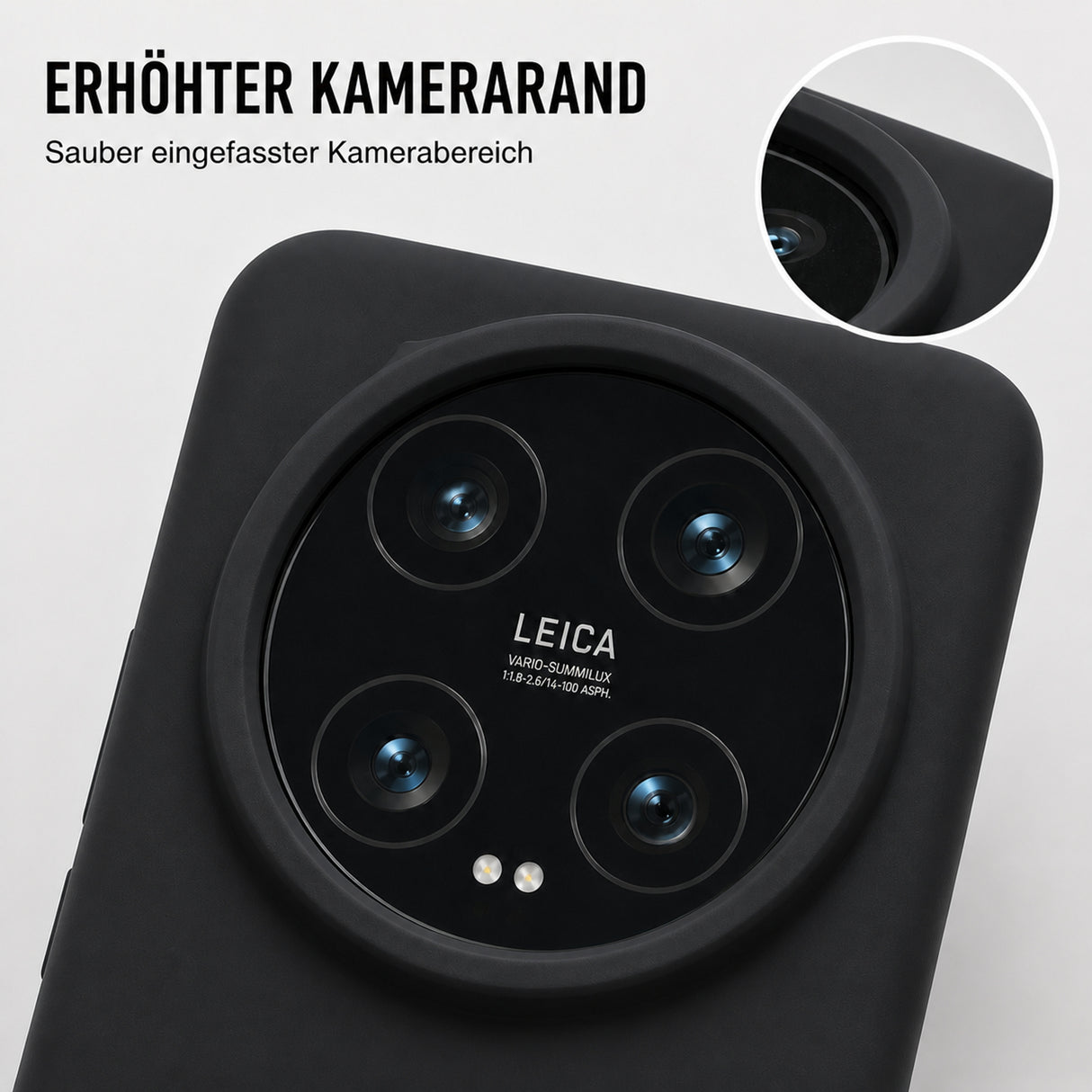 Xiaomi 15 Ultra Silicone Pro Silikon Hülle Schwarz – Detailansicht 2