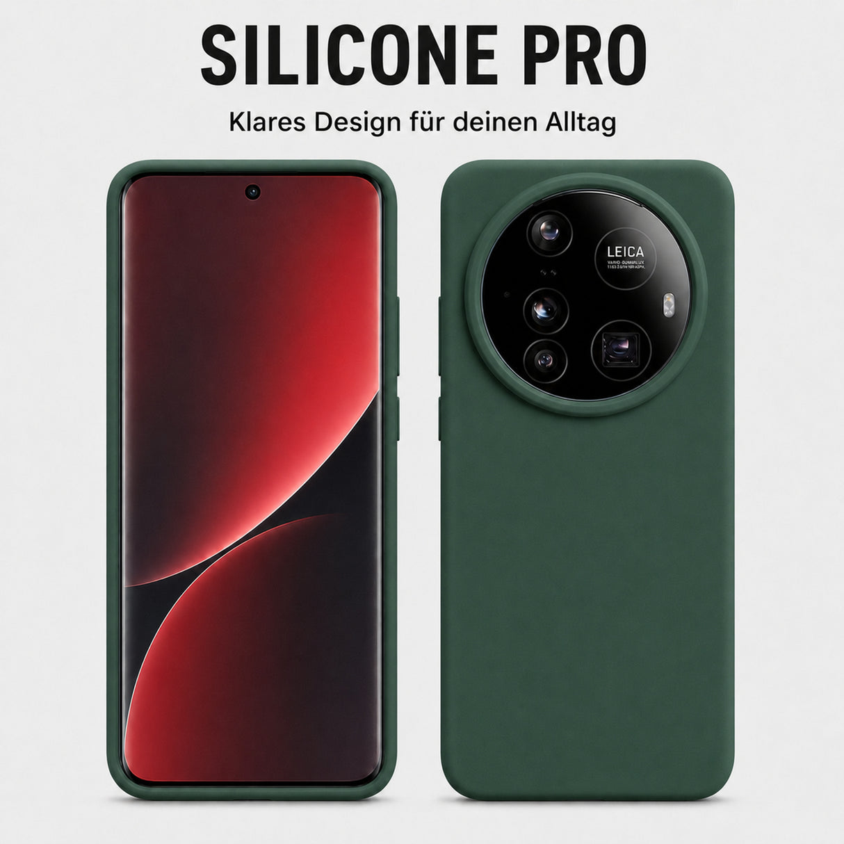Xiaomi 15 Ultra Silicone Pro Silikon Hülle Tannengrün – Detailansicht 5