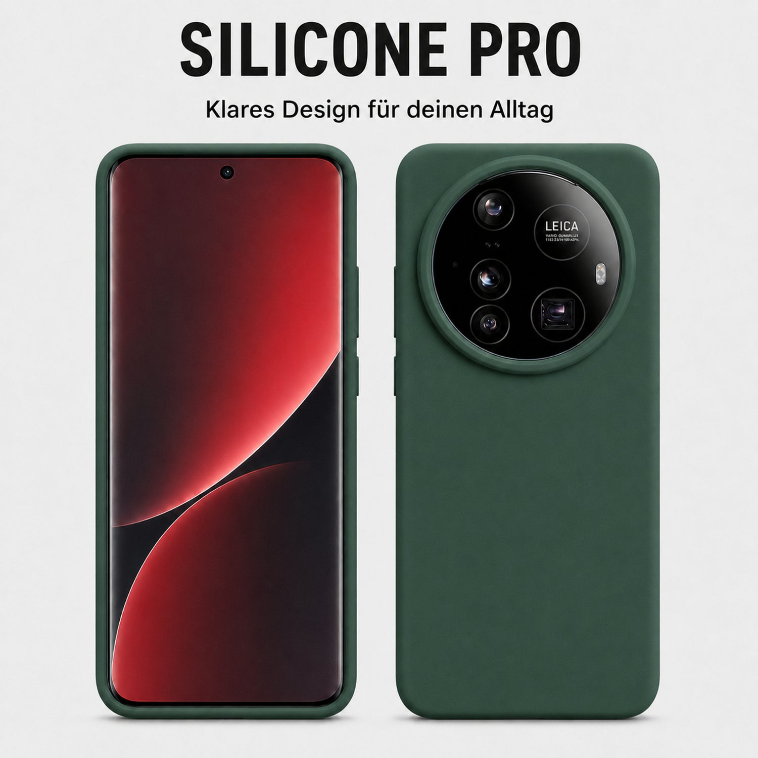Xiaomi 15 Ultra Silicone Pro Silikon Hülle Tannengrün – Detailansicht 5
