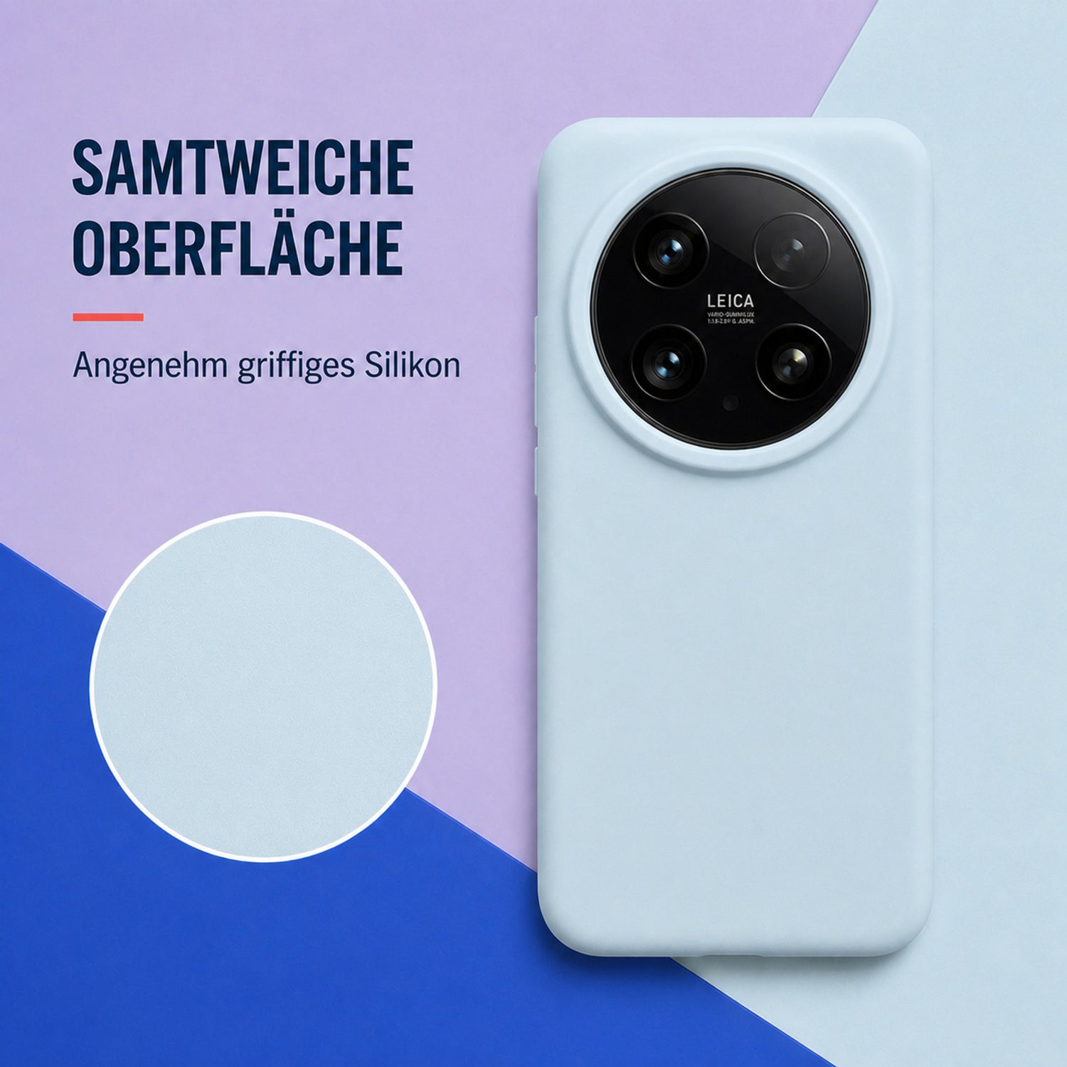 Xiaomi 15 Ultra Silicone Pro Silikon Hülle Wolkenblau – Detailansicht 1