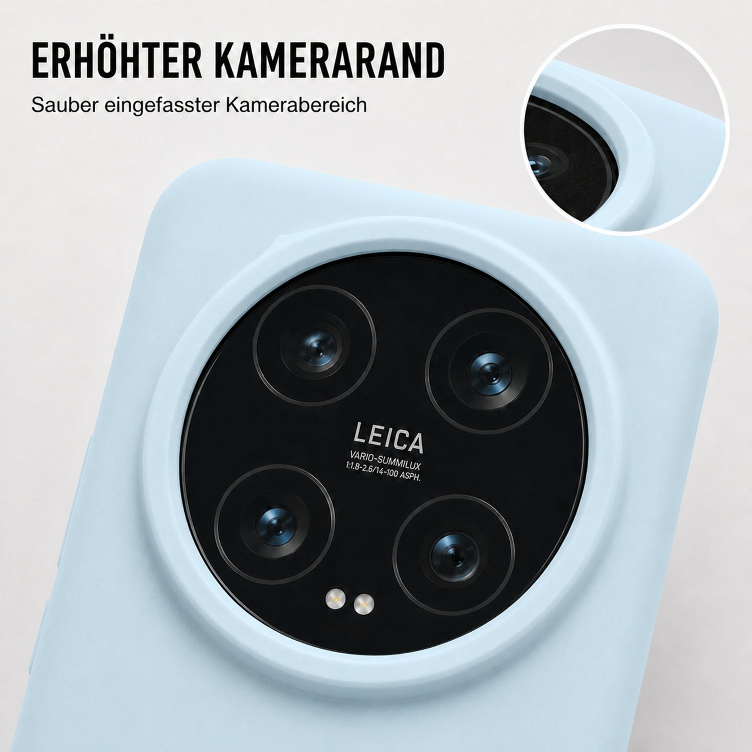 Xiaomi 15 Ultra Silicone Pro Silikon Hülle Wolkenblau – Detailansicht 2