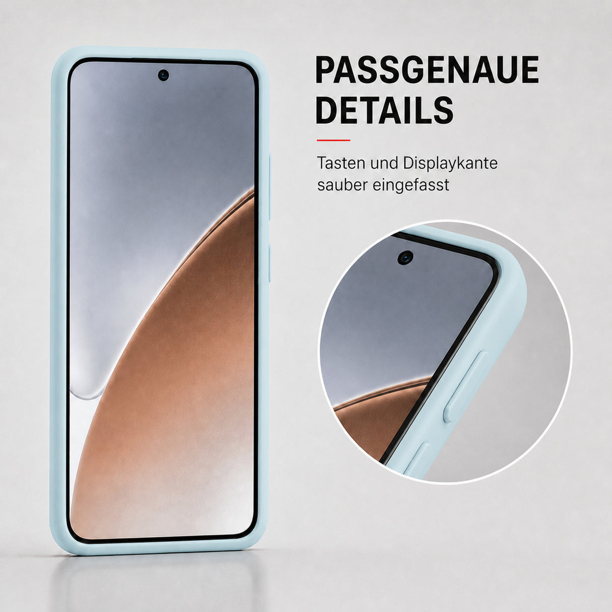 Xiaomi 15 Ultra Silicone Pro Silikon Hülle Wolkenblau – Detailansicht 3