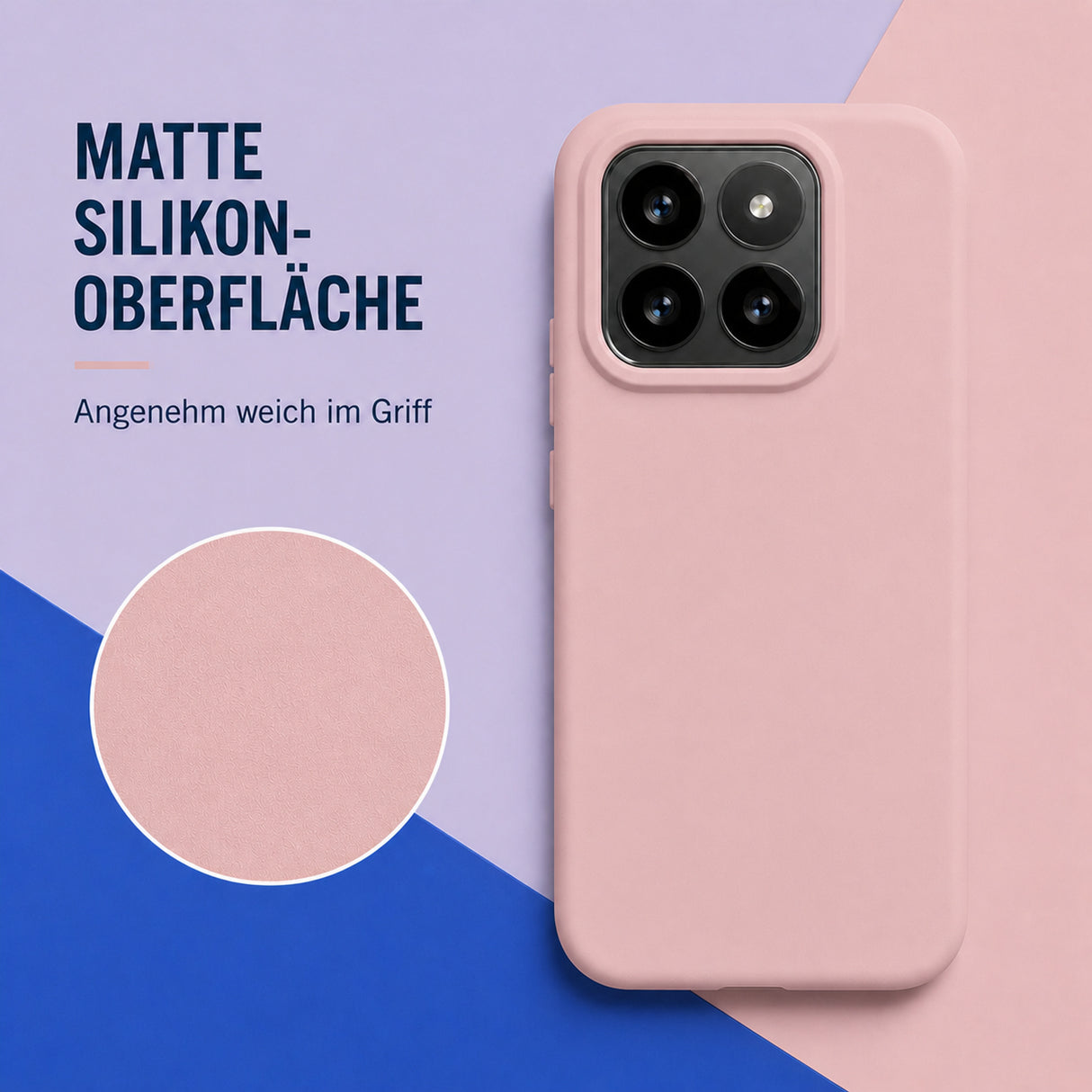 Xiaomi 15T Silicone Pro Silikon Hülle Altrosa – Detailansicht 1