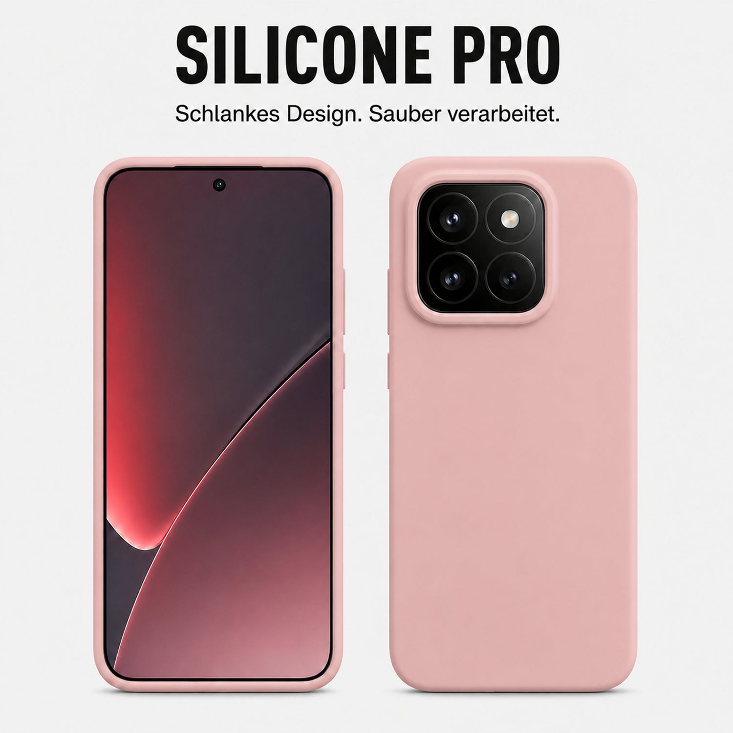 Xiaomi 15T Silicone Pro Silikon Hülle Altrosa – Detailansicht 5