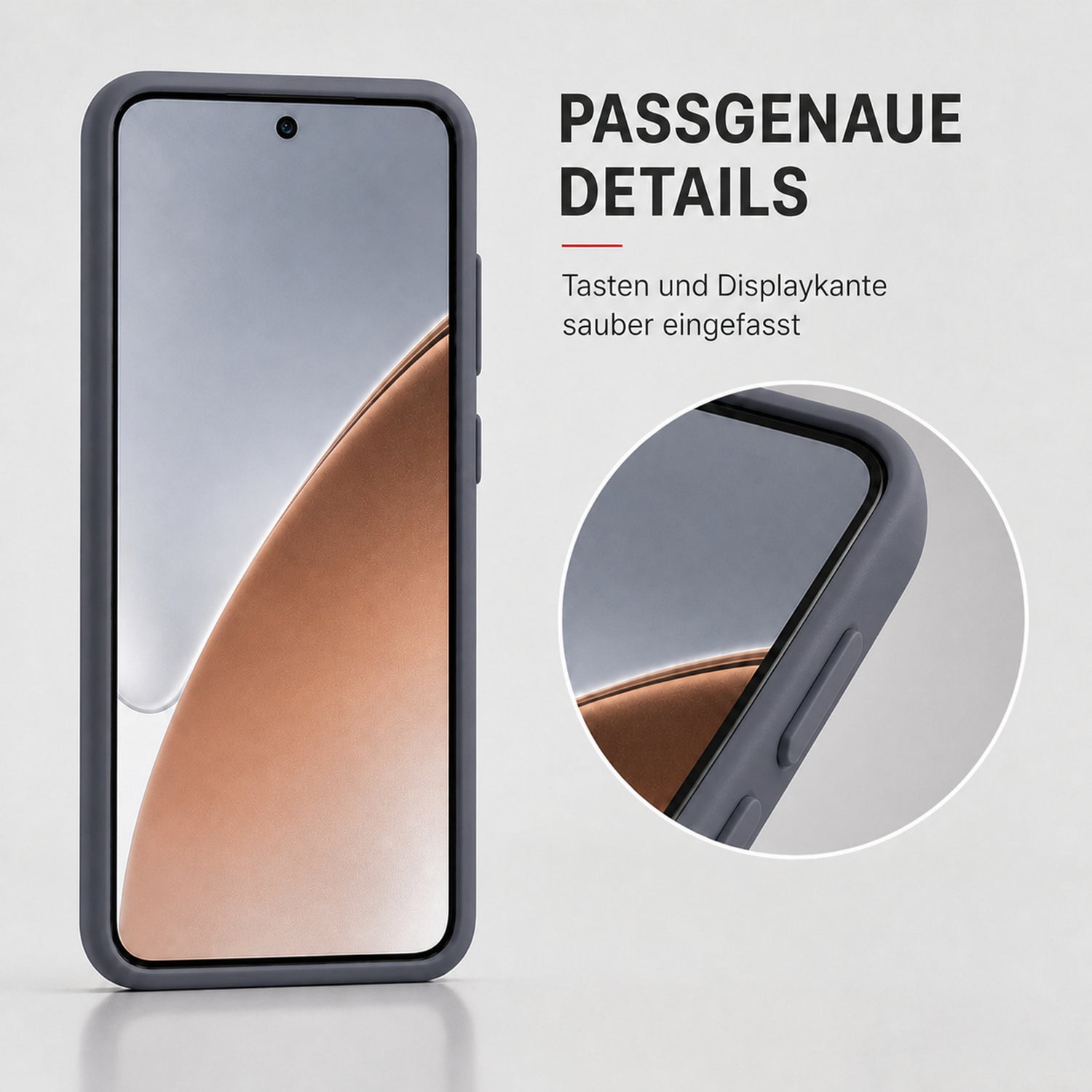 Xiaomi 15T Silicone Pro Silikon Hülle Anthrazit – Detailansicht 3