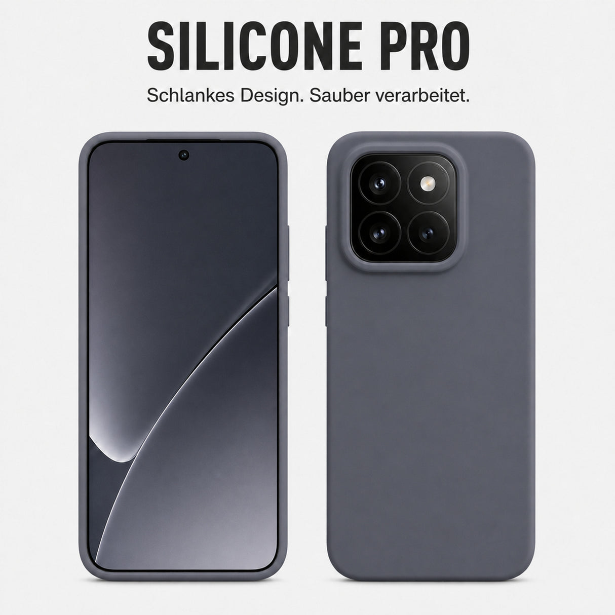 Xiaomi 15T Silicone Pro Silikon Hülle Anthrazit – Detailansicht 5