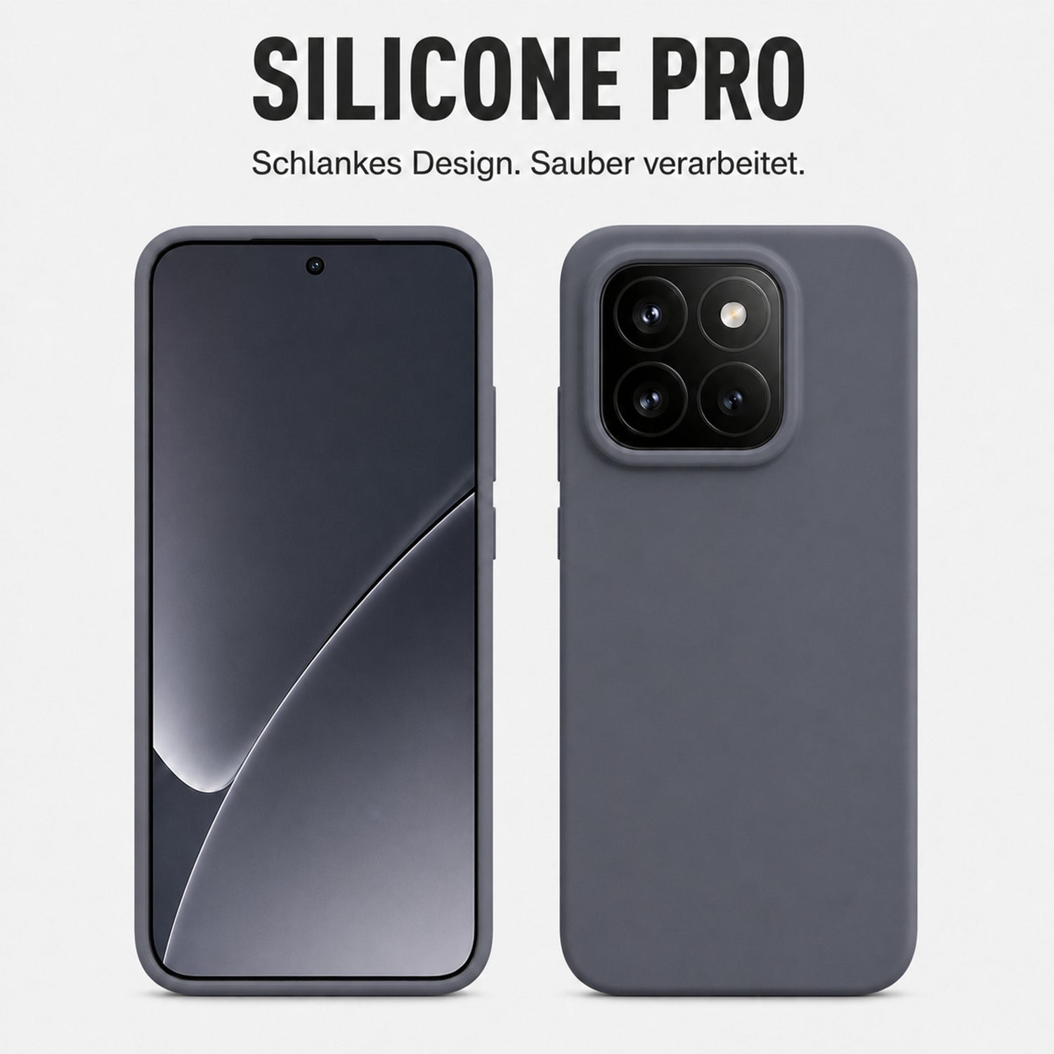 Xiaomi 15T Silicone Pro Silikon Hülle Anthrazit – Detailansicht 5